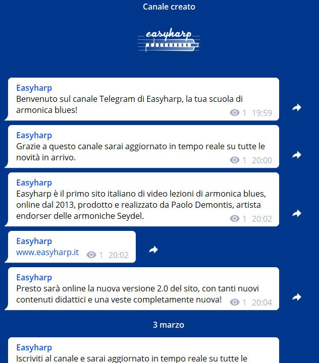 canale telegram easyharp